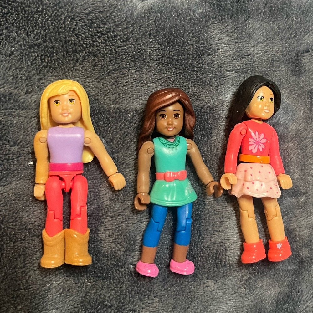 Mega Construx American Girl Mini Figures Collectible Lot of 3